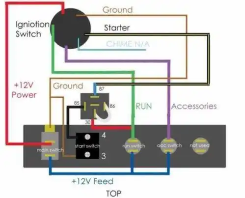 Wiring Diagram of Push Start Button