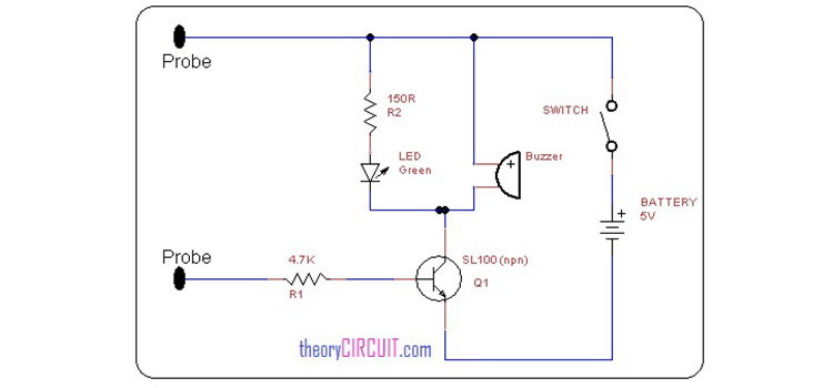 Simple Continuity Tester Circuit Using 555 Timer - Circuits Gallery