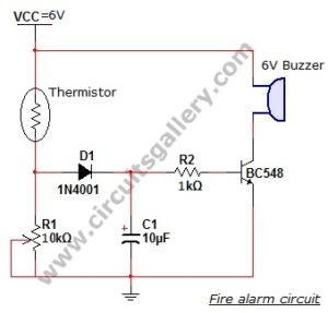 Simple Fire Alarm Circuit | Breakdown of Thermistor Circuit Diagram ...