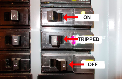 electrical switch trips breaker
